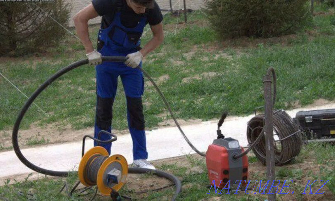 Mole, cleaning sewer pipes with a device, video inspection plumber Kostanay - photo 5