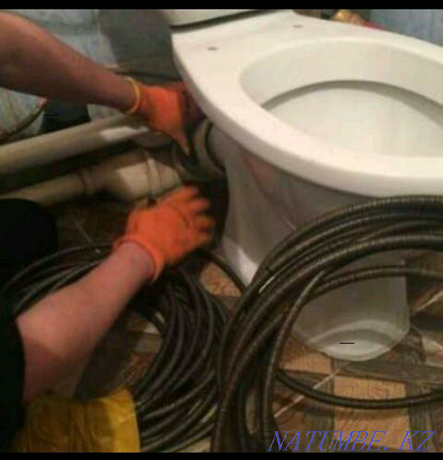 Моль кәрізін тазалау Сантехник құбырларын бітелген. Ас үйді тазалау. Шымкент - изображение 4
