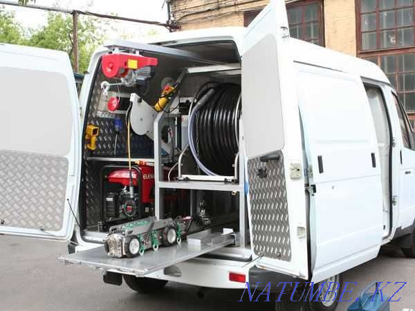 Профессиональная чистка канализационных труб. Крот. Астана - изображение 1