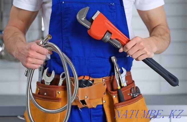 Services Plumbing sewerage cleaning pipe cleaning around the clock Almaty - photo 1