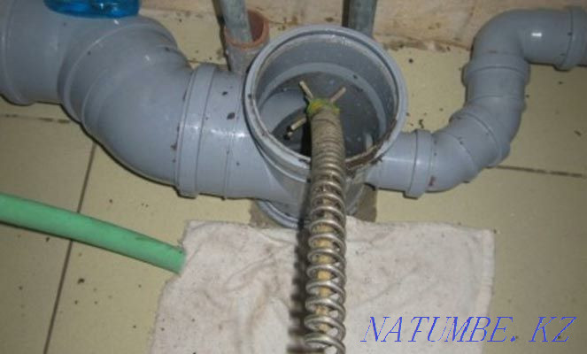 Сантехниктің шұғыл кәрізді тазалау қызметтері құбырларды тазалау қымбат емес  Алматы - изображение 4