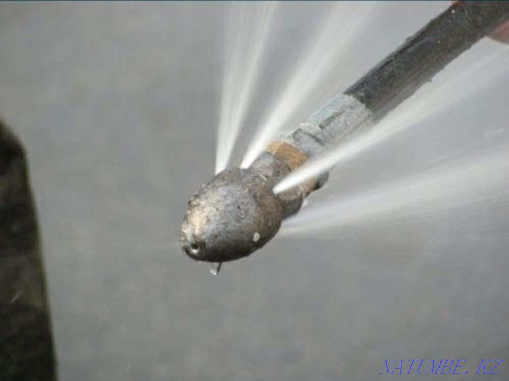 Тазалау тазалау кәріз аппараты бітелген құбырлар Ас үй дәретханасын тазалау Шымкент - изображение 1