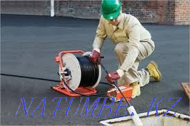 Plumber. Cleaning-cleaning. Apparatus. Pipe. blockage. Sewerage. Mole. Shymkent - photo 1