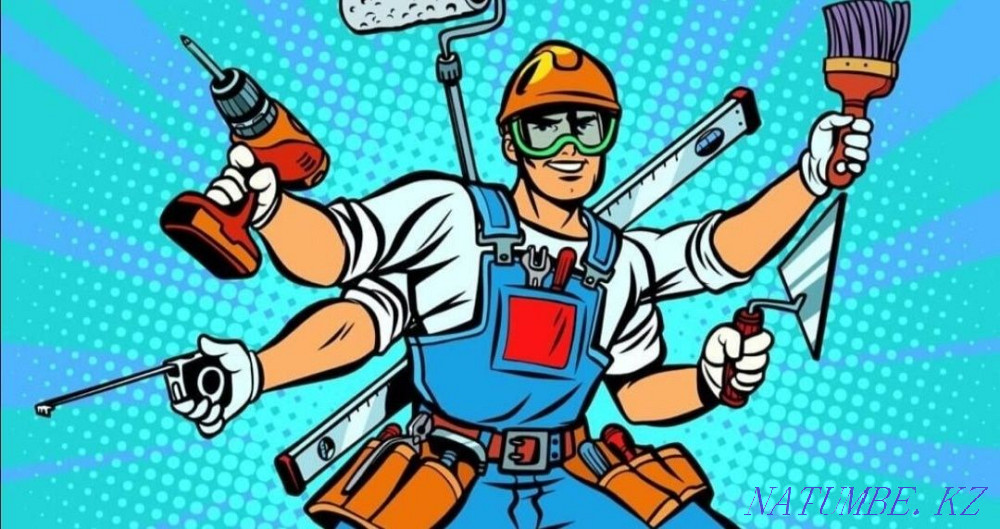 Бір сағатқа шебер, бір сағат күйеуі, электрик, сантехник, үй жұмыстары, кафель  Алматы - изображение 1