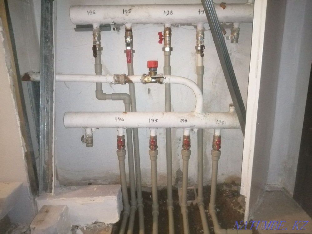 Отопления Установка смесителя счетчик воды канализация каспи ред санте Астана - изображение 7