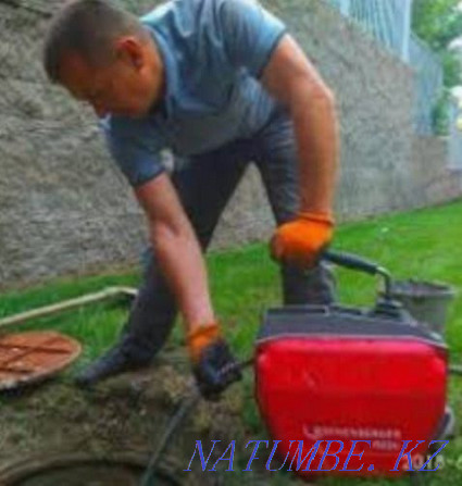 Plumbing services sewerage cleaning by a German machine in Atyrau 24/7 Atyrau - photo 1