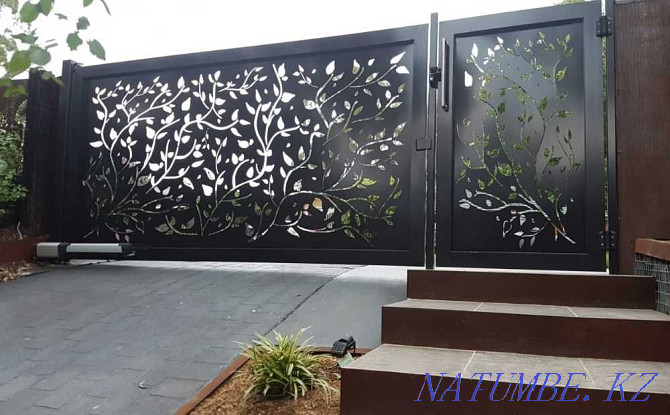 Production of gates, fences CNC plasma cutting, sectional installation Almaty - photo 2