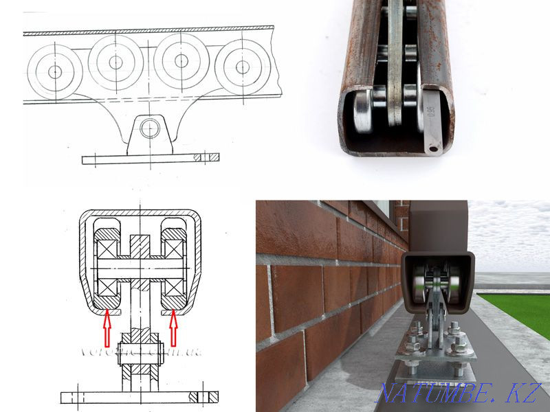 Sliding gates with automation / production from corrugated board and siding Almaty - photo 7