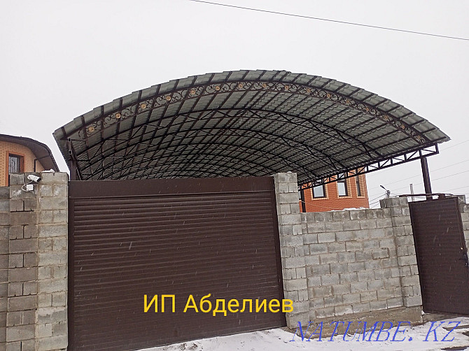 Welder! Canopy from a tile! Polygal canopy! Almaty - photo 4