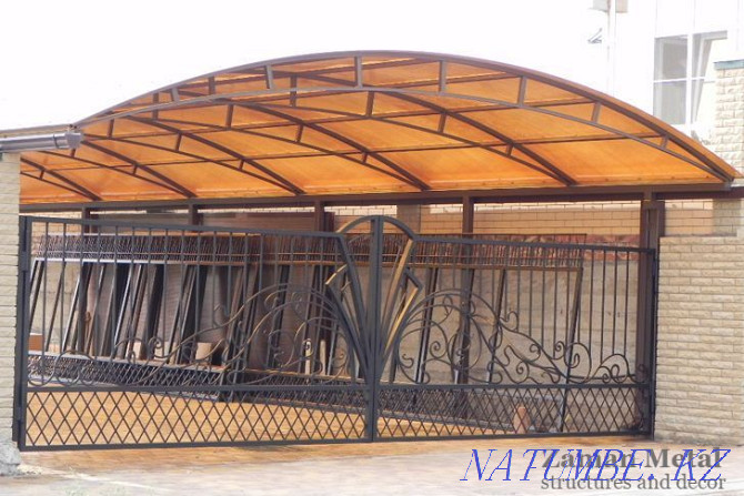 Canopy from polycarbonate turnkey in Almaty | Manufacturing Installation Almaty - photo 2