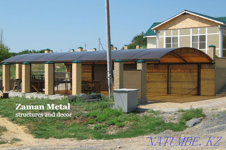Canopy from polycarbonate turnkey in Almaty | Manufacturing Installation Almaty - photo 4