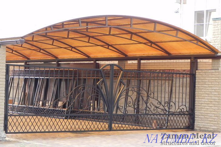 Canopy from polycarbonate turnkey in Almaty | Manufacturing Installation Almaty - photo 2