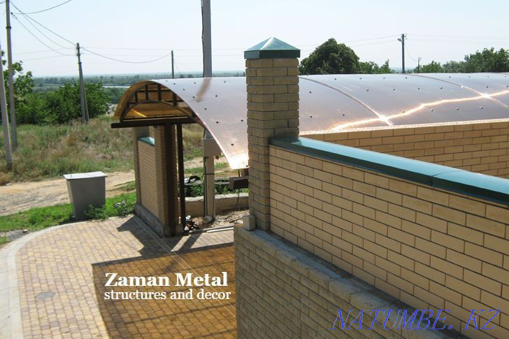 Canopy from polycarbonate turnkey in Almaty | Manufacturing Installation Almaty - photo 6