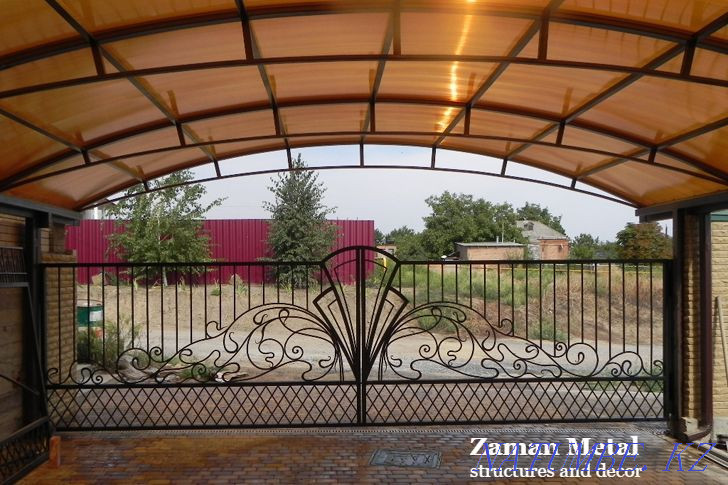 Canopy from polycarbonate turnkey in Almaty | Manufacturing Installation Almaty - photo 3