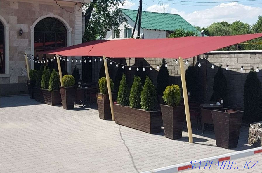 Тент на летники терассы кафе Алматы - изображение 6