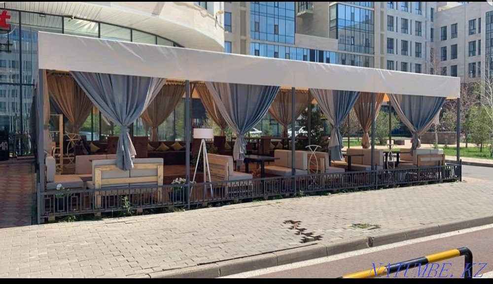 Тент на летники терассы кафе Алматы - изображение 5