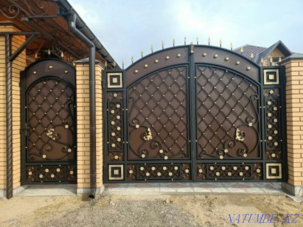 Кованные ворота,навес,решетки,перила,дверь Уральск - изображение 1