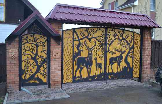 Дизайнерские ворота заборы перила секционные перегородки ограждения Almaty