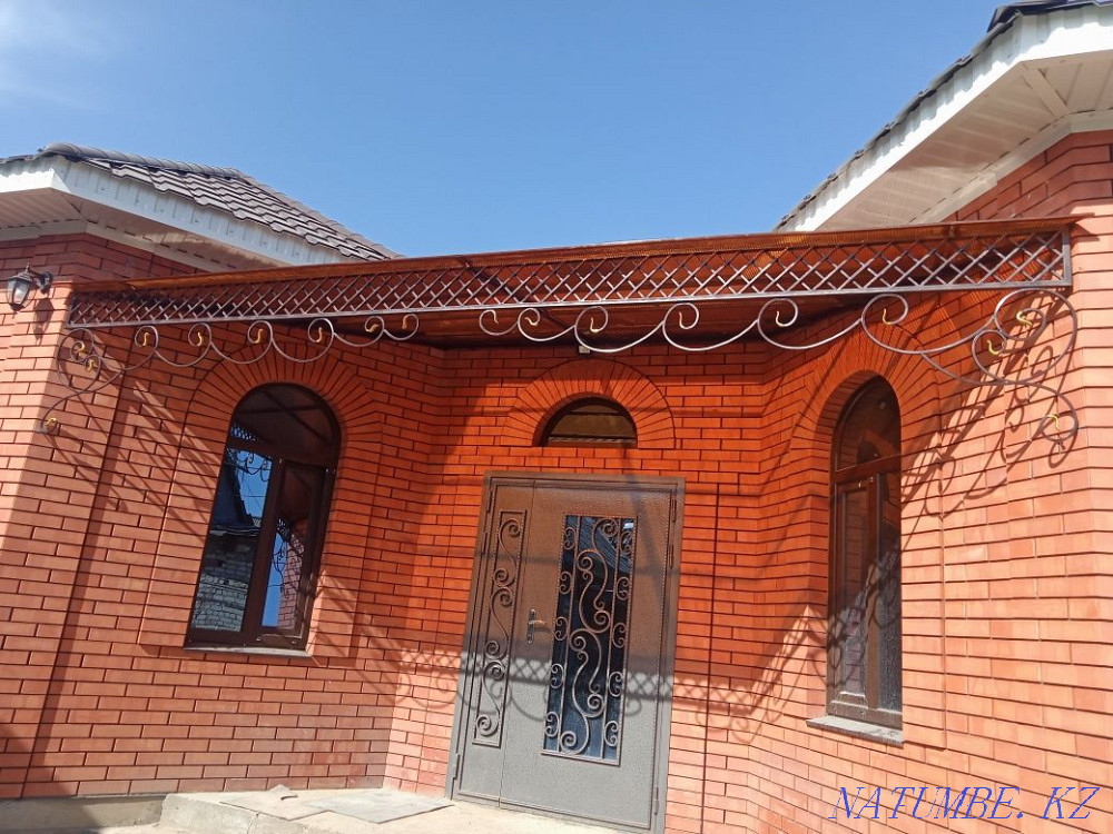 Ворота, решетки, заборы, козырьки, навесы, металлоконструкции, ковка. Актобе - изображение 3