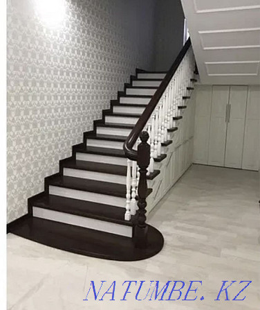 Wooden Stairs, metal frame stairs to order Taldykorgan - photo 1