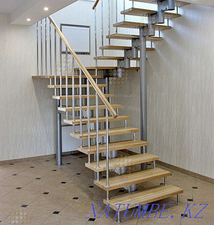 Wooden Stairs, metal frame stairs to order Taldykorgan - photo 4