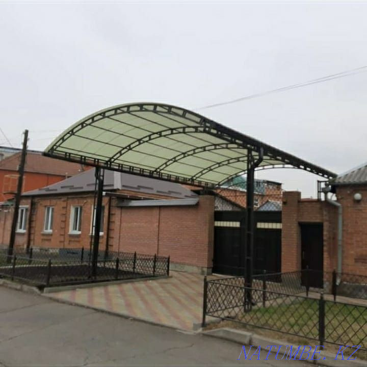 Ворота. Варота, калитка. Новес. Навес. Казирок. Лестница. Забор.Перила Алматы - изображение 8