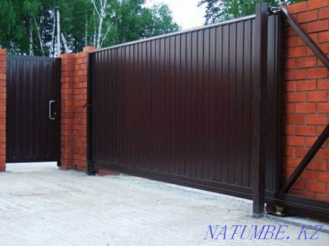 Manufacture and installation of outdoor sliding gates and garage doors Astana - photo 3