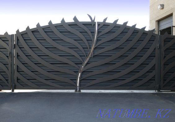 Ворота на заказ премиум класса / изготовление дизайнерских ворот Алматы - изображение 1