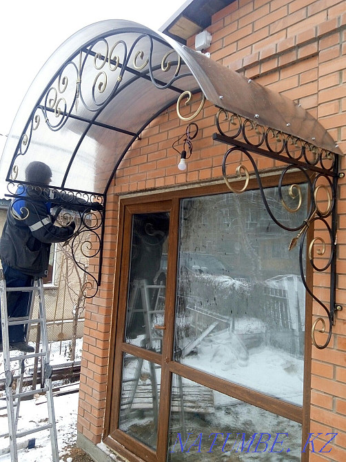 Поликарбонаттан және гофрленген тақтадан жасалған сарайлар, шатырлар.  Қарағанды - изображение 3