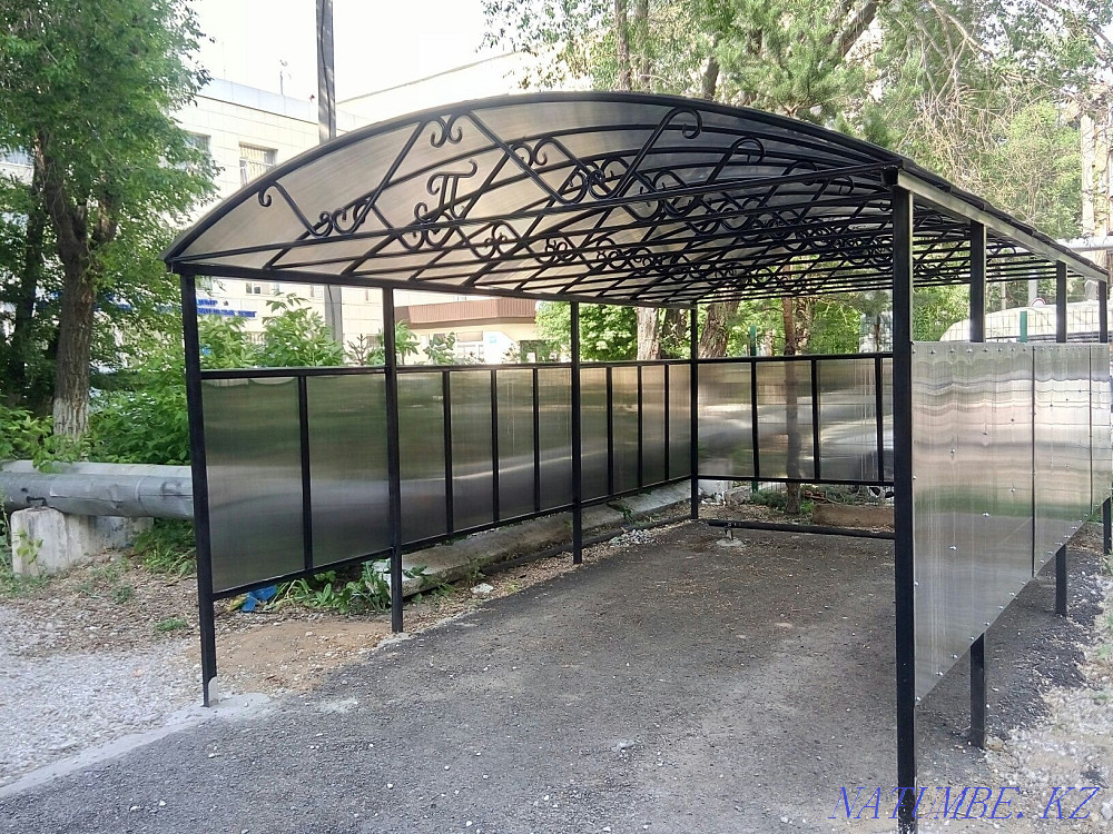 Поликарбонаттан және гофрленген тақтадан жасалған сарайлар, шатырлар.  Қарағанды - изображение 2