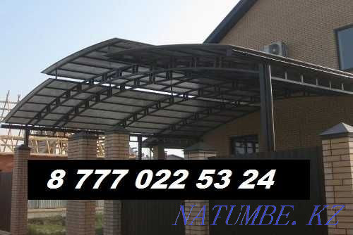 Поликарбонат/металл плиткадан жасалған шатыр  Алматы - изображение 1