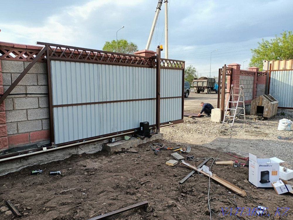 Ворота уличные откатные, автоматические сдвижные, распашные ворота Астана - изображение 6