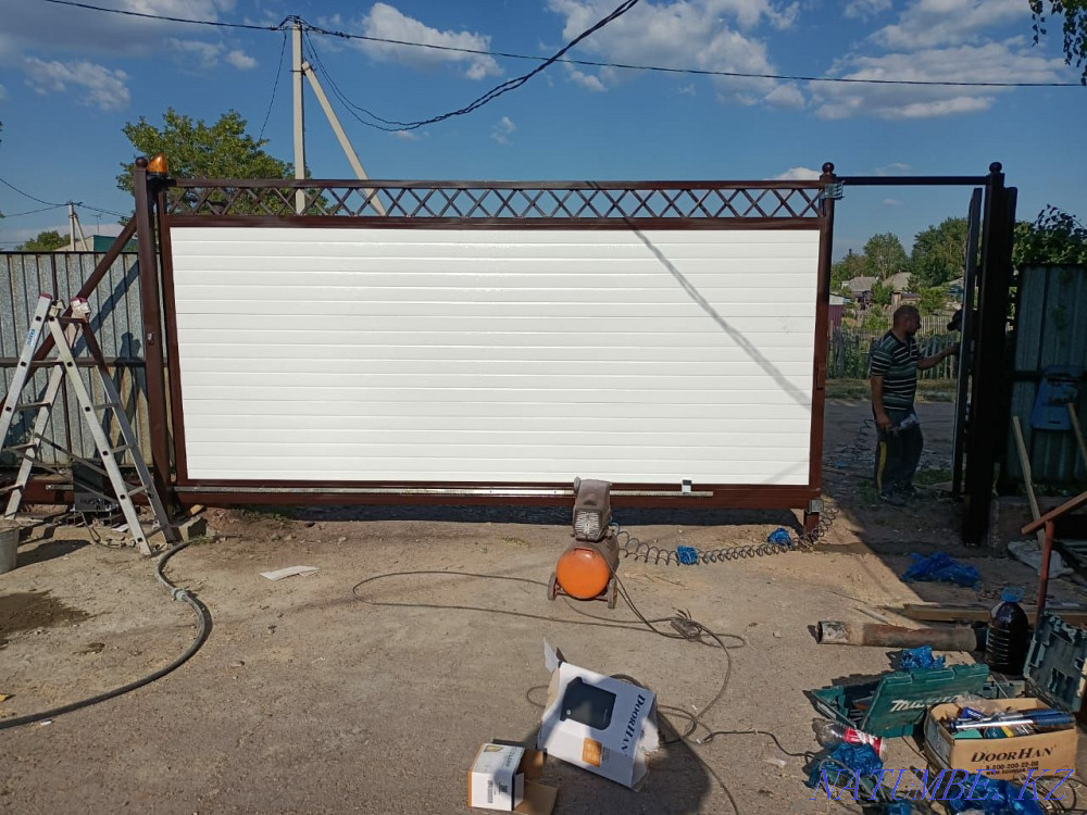 Ворота уличные откатные, автоматические сдвижные, распашные ворота Астана - изображение 2