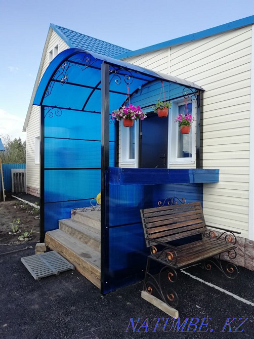 Поликарбонатты қалқалар, шатырлар, подъездер  Петропавл - изображение 7