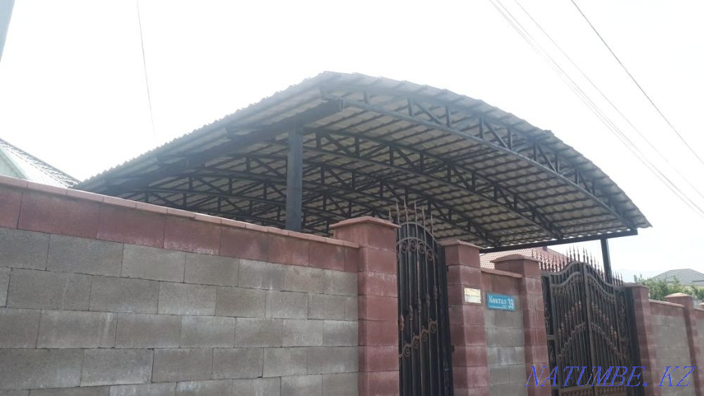 CANOPY made of polygal / metal tiles, VISORS / SCREENS Almaty - photo 7