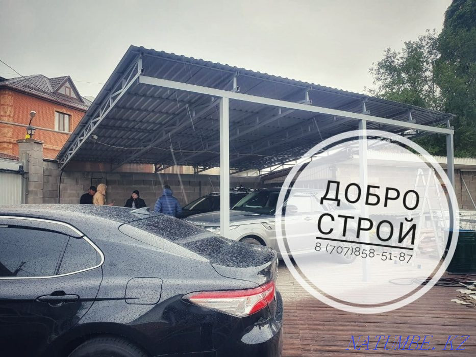 CANOPY made of polygal / metal tiles, VISORS / SCREENS Almaty - photo 3