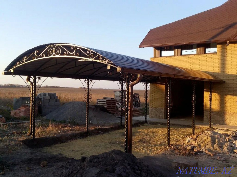 Изготавливаем навес от 7500 тенге за м?. Навес. Ворота. Тапчан.Беседка Каскелен - изображение 4