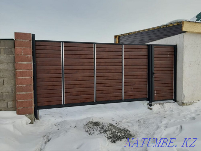 Sliding gates, gates, fences, horizontal bars, shelving Astana - photo 1