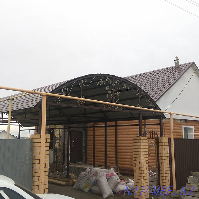 Retractable gates, forged, awnings, garages, hangars, pavilions Kostanay - photo 4