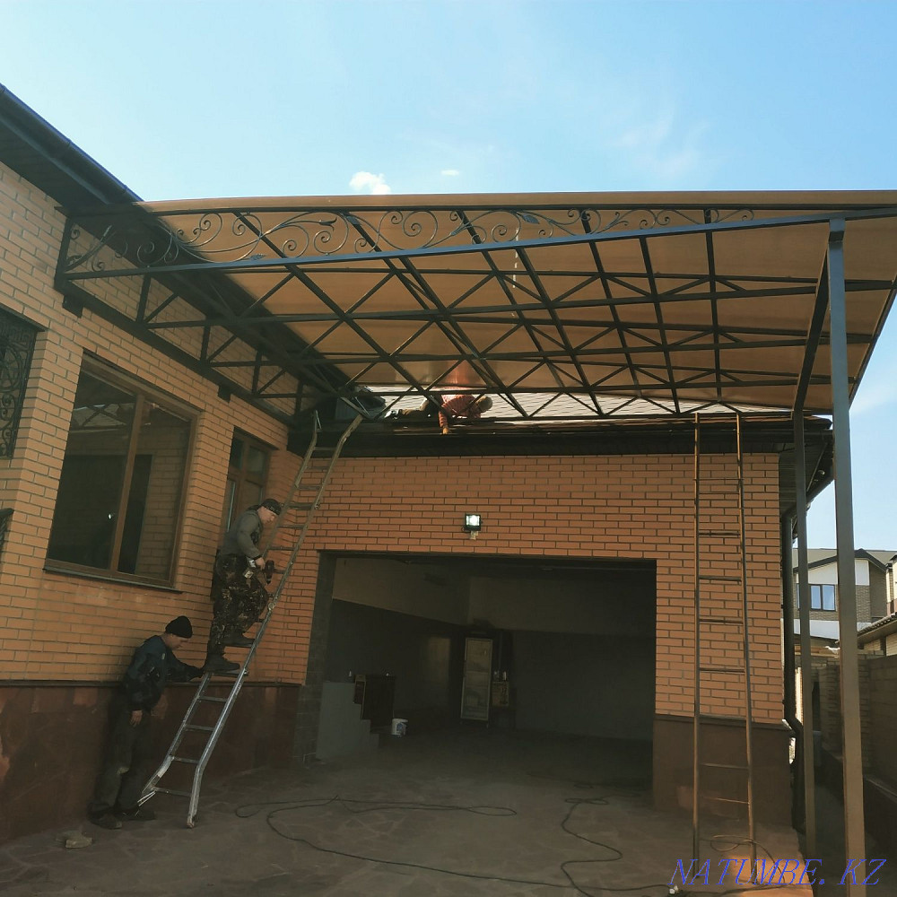 Соғылған темір қақпалар, торлар, қоршаулар, қоршаулар және т.б.  Қарағанды - изображение 4