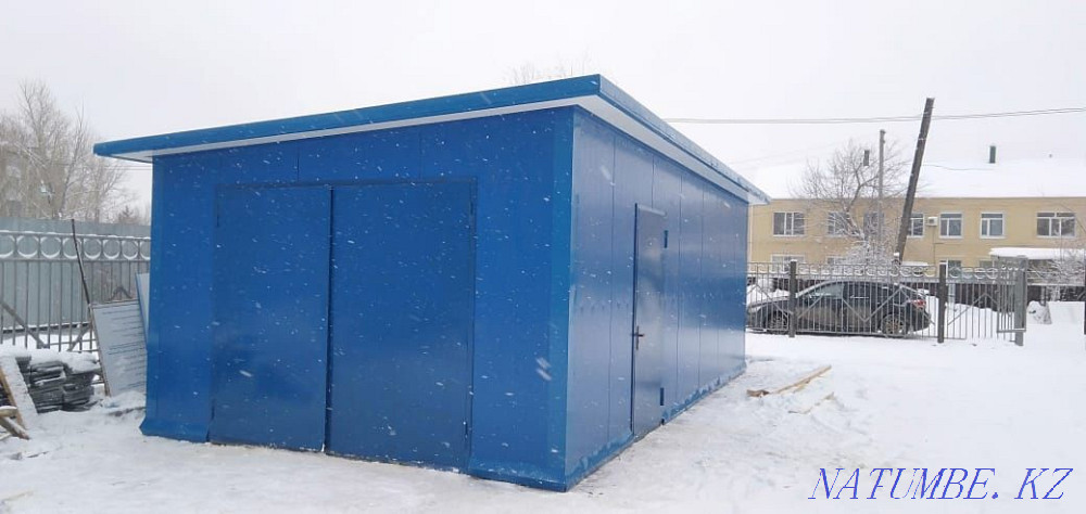 Insulated and not insulated hangars, garages, sheds, flights of stairs, sliding gates Kostanay - photo 2
