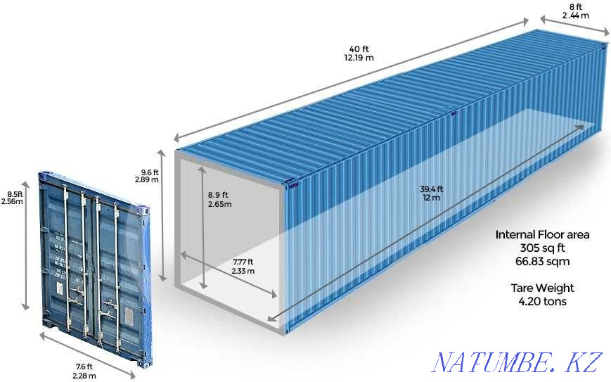 Rent Sea container 40 (forty) feet. Kazakhstan, Denisovka settlement  - photo 6