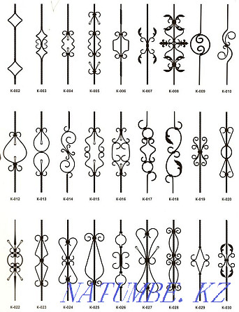 Forged patterns, elements of cold forging, balusters, gates, barbecues Petropavlovsk - photo 7
