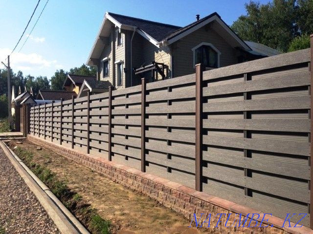 Facades fences fences made of WPC Almaty - photo 3