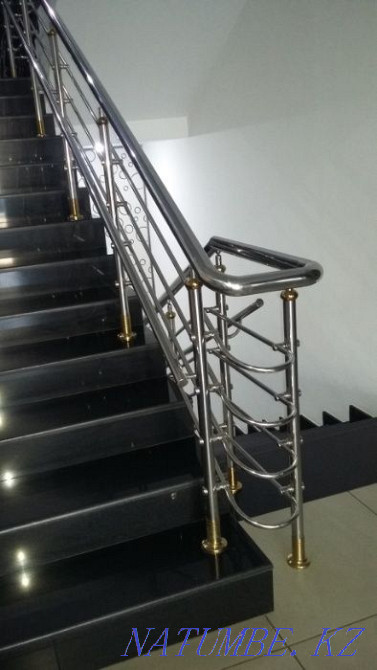 Перила,двери,пилон,полумесяц из нержавеющей стали. Сварка аргоном Павлодар - изображение 8