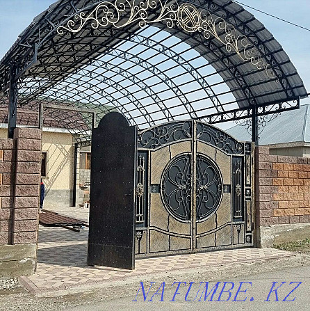 Навес арка ворота сварка жумыстары Шымкент - изображение 3