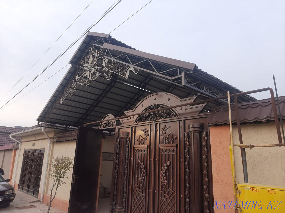 Навес арка ворота сварка жумыстары Шымкент - изображение 1