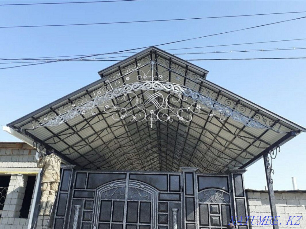 Навес арка ворота сварка жумыстары Шымкент - изображение 2