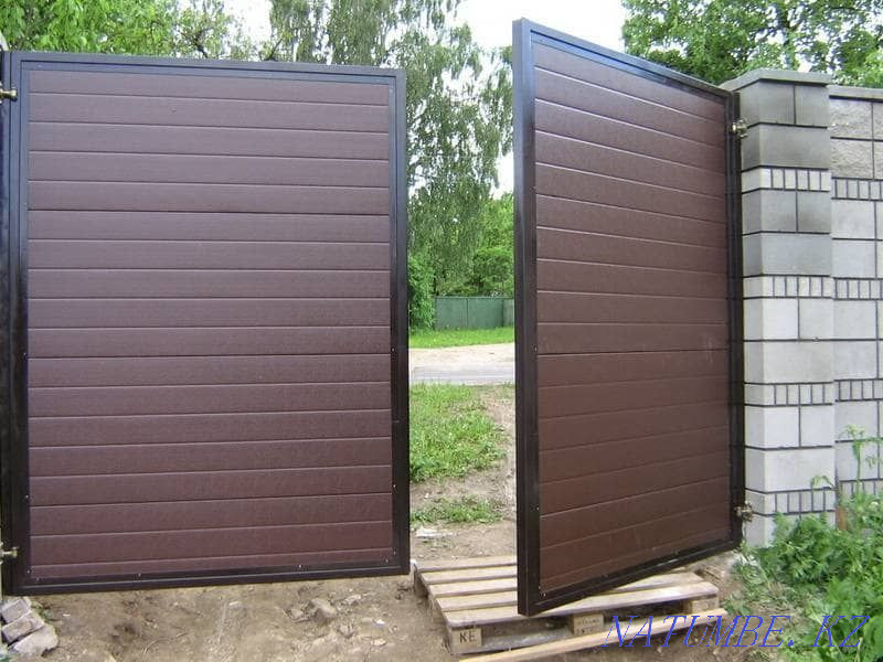 sliding sliding gates made of sandwich panels Shymkent - photo 4