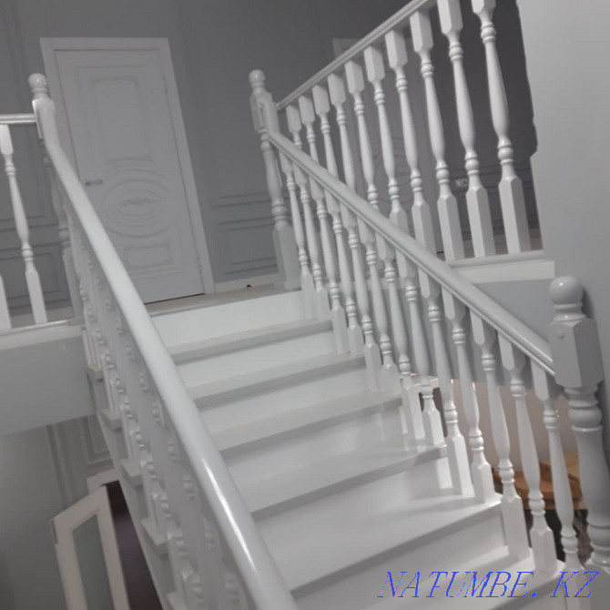 Manufacturing and installation of wooden stairs Aqtobe - photo 7